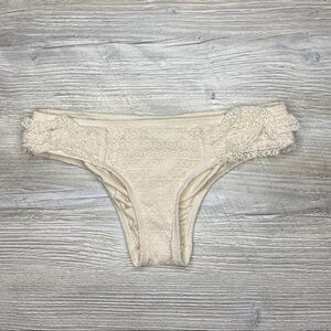 Juicy Couture Bikini Swim Bottoms Cream Small